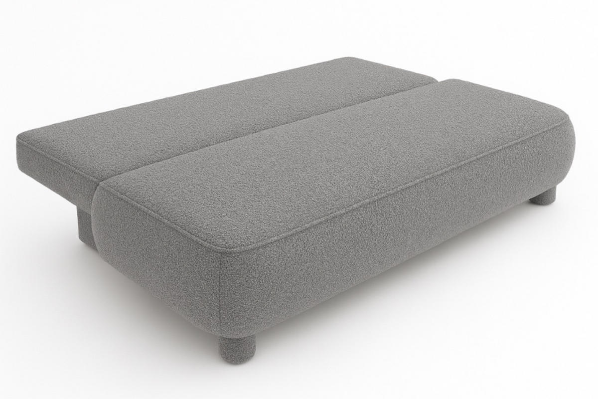 SITZSOFA Hellgrau MAJA Mit Schlaffunktion In Bouclé - Grau, Textil (209/96/96cm) - Sepro Meble