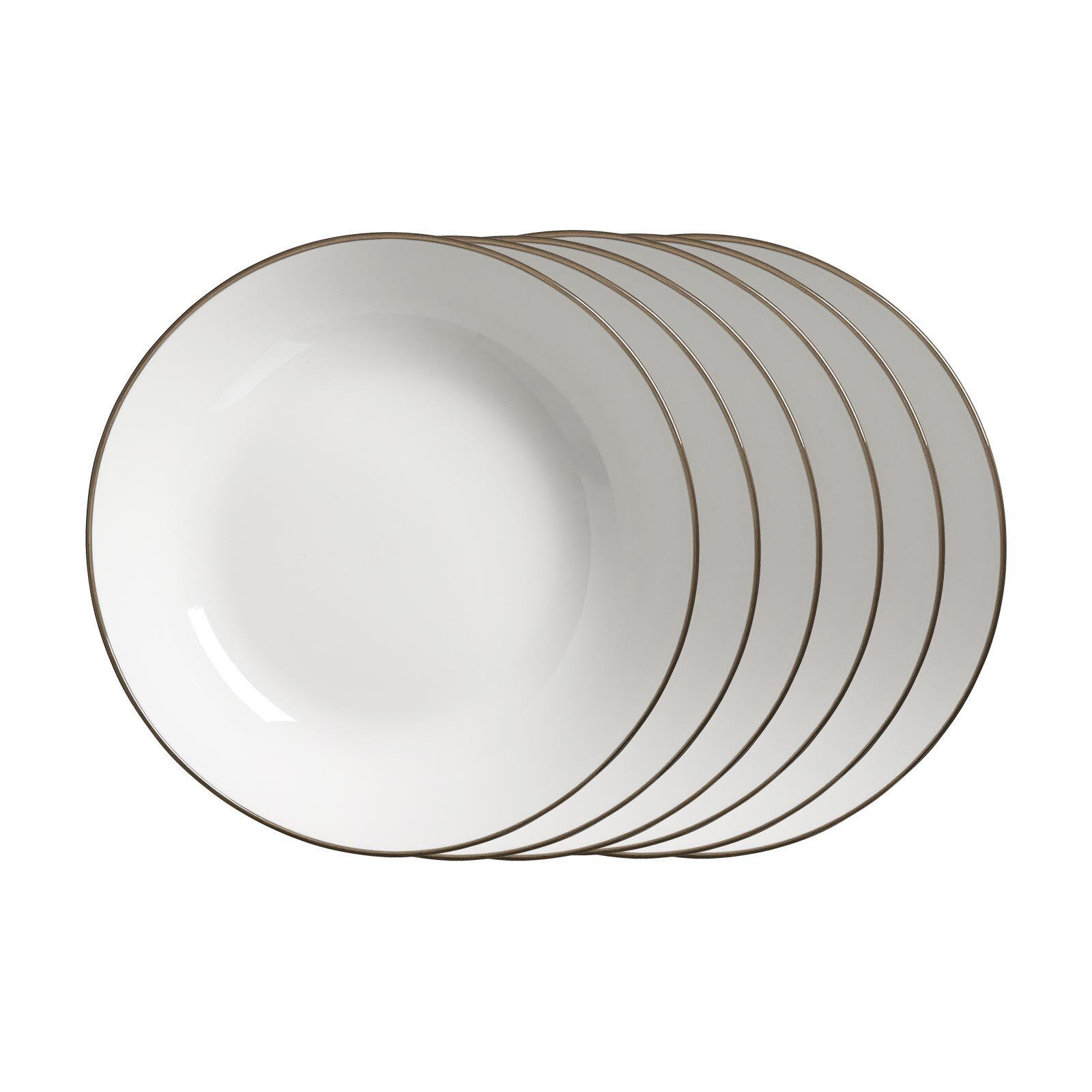 SUPPENTELLER Adela grau ø 20 cm 6er Set - Grau, Keramik (20cm) - Ritzenhoff Breker