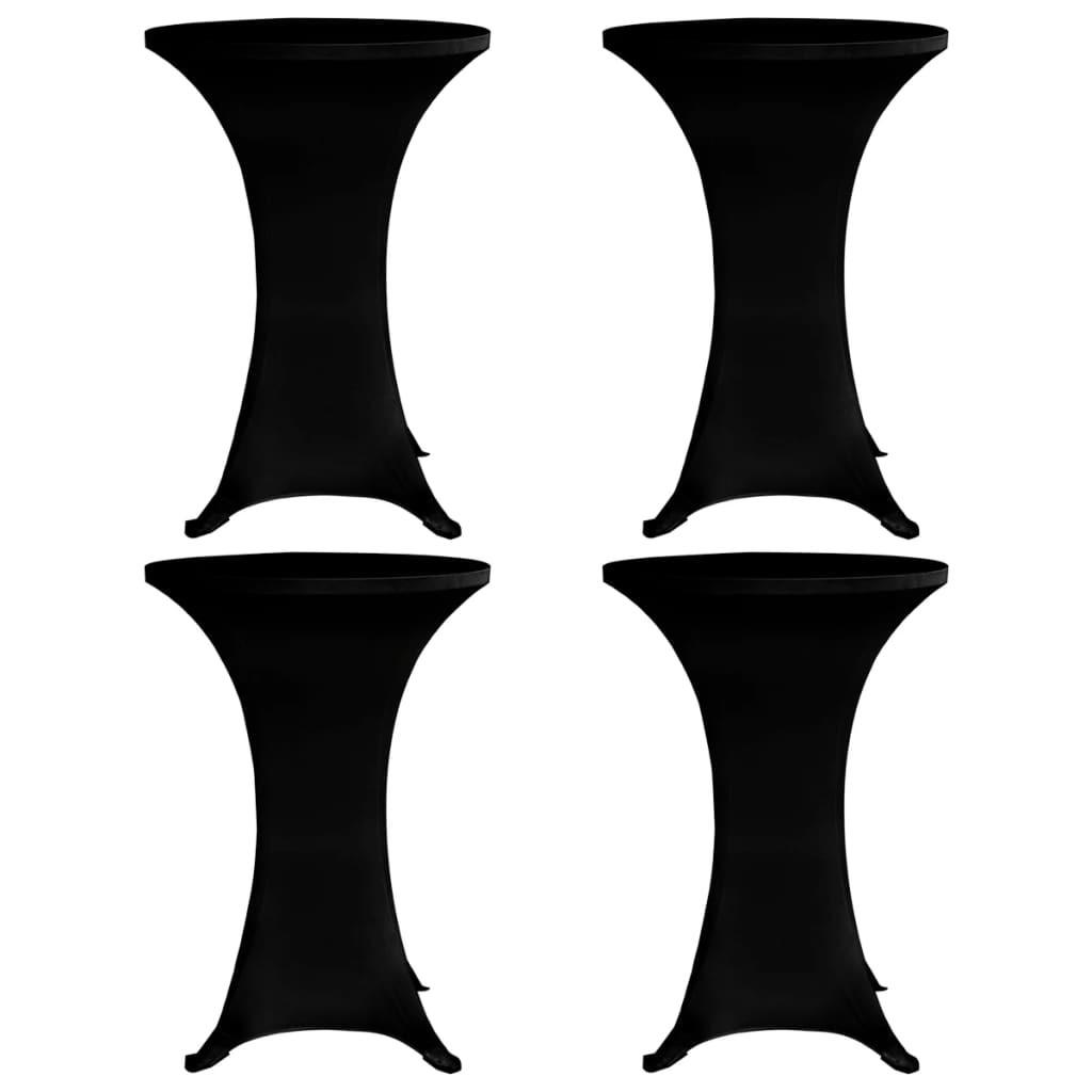 TISCHHUSSEN für Stehtische 4er-Set Amau Ø60 cm schwarz - Schwarz, Textil (60/60cm) - DELUKE