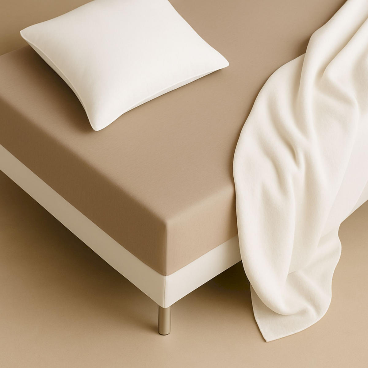 NAPÍNACIE prestieradlo FLAT - biela, textil (90/200cm) - Schöner Wohnen