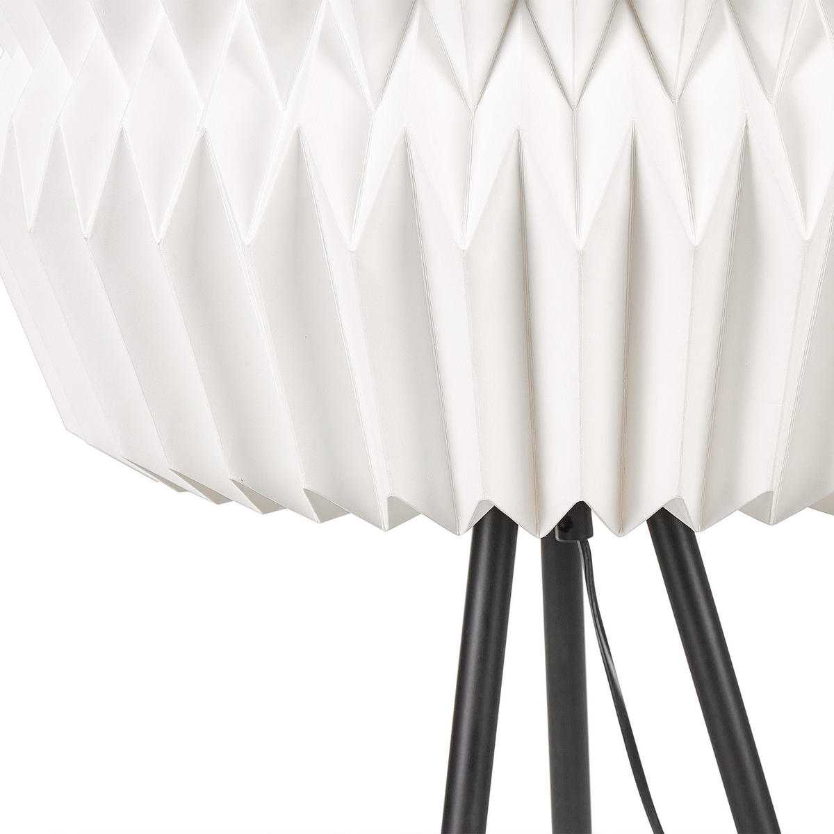 STEHLAMPE Hunter 35/35/138 cm - Weiß, Papier (35/35/138cm) - Beliani