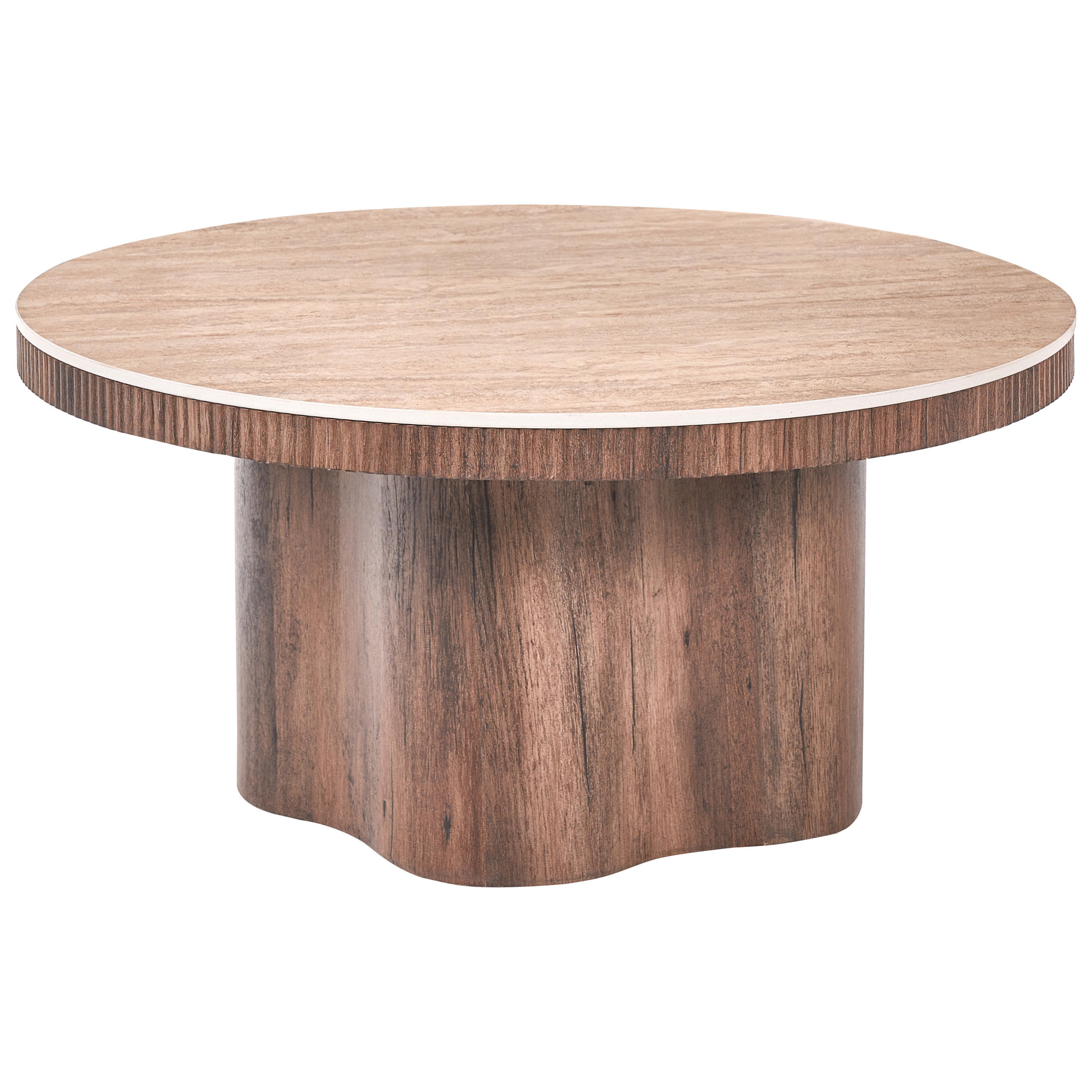 Beliani Couchtisch Hellbraun, Braun, Beige 80x40x80 cm