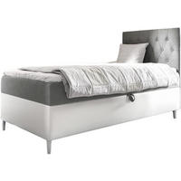 KINDERBETT FLIPPO 1 - Weiß/Grau, Holzwerkstoff (82/208cm) - Meblini