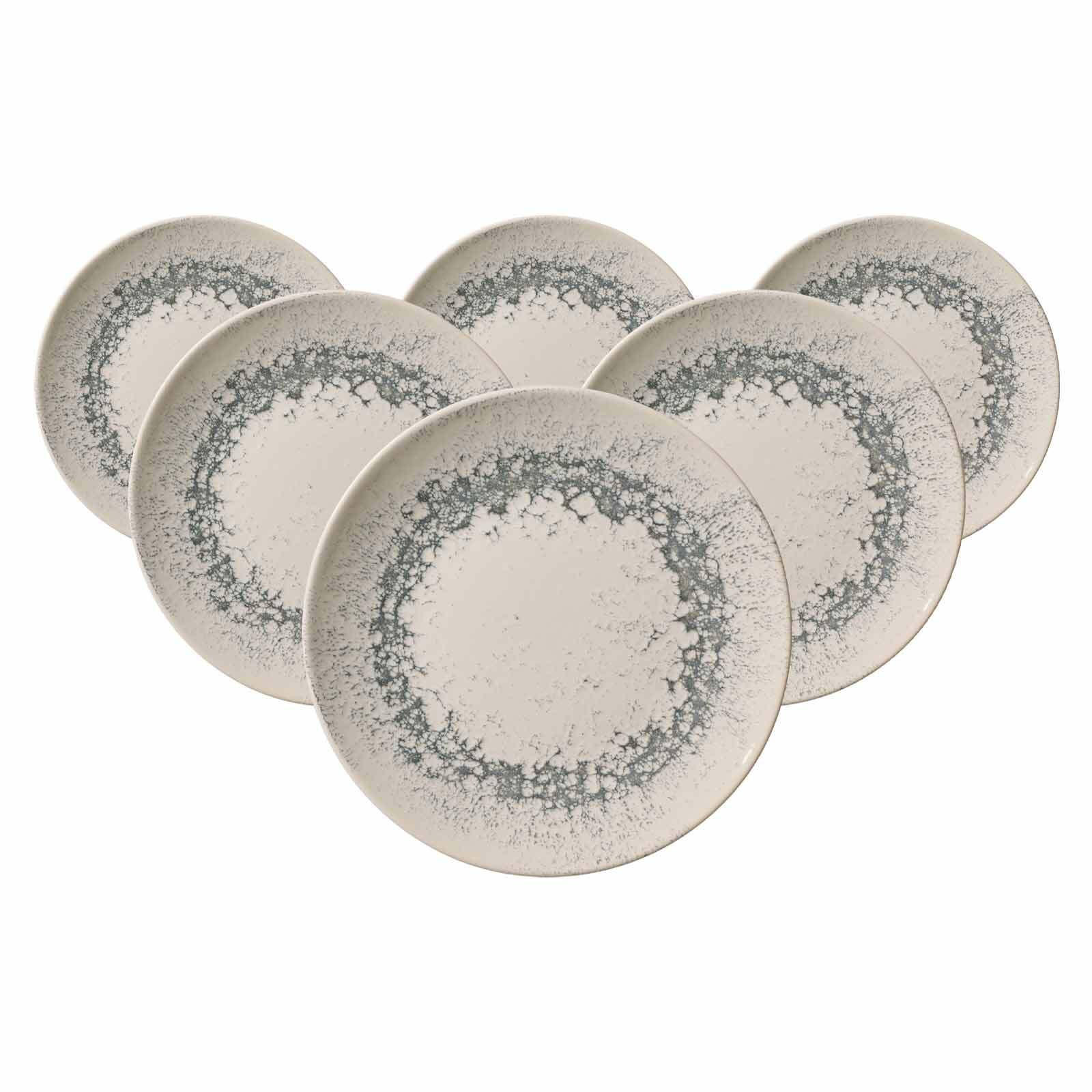 DESSERTTELLER Cecina Graphit ø 20,5 cm 6er Set - Beige/Grau, Keramik (20.5cm) - Ritzenhoff Breker