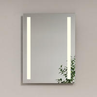 BADSPIEGEL mit Beleuchtung Kippschalter Rechteckig 80/60 cm - Weiß, Glas (60/3.5/80cm) - EMKE