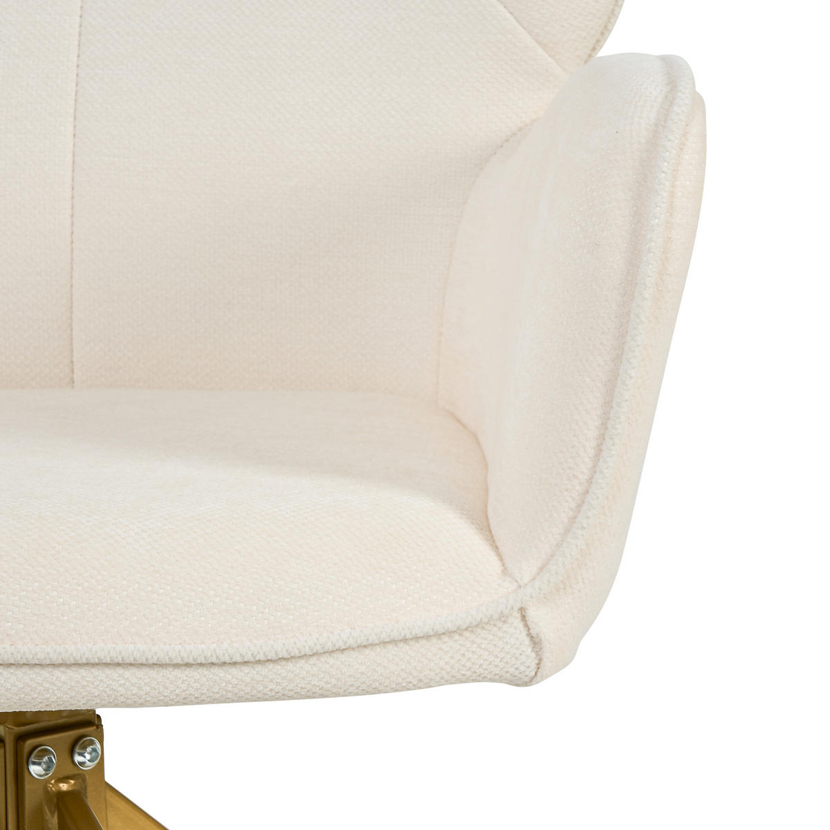 ARMLEHNSTUHL-SET DE-36845 2 Stück mit Drehfunktion und Metallbeinen Creme - Creme, Metall (45/84/53.5cm) - ComfortXL