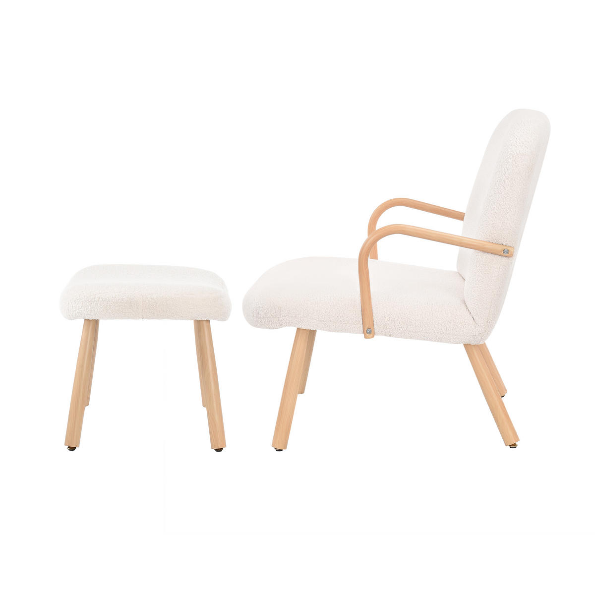 RELAXSESSEL, Weiß - Weiß, Holz (64/82/67cm)