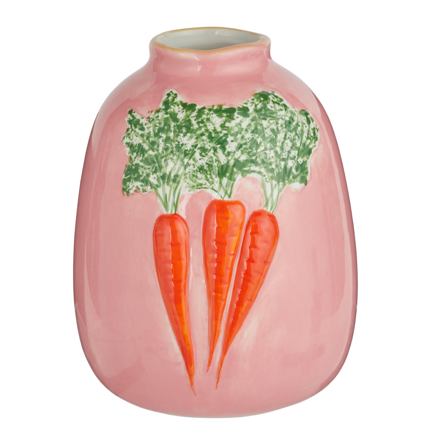 VASE Veggie Möhre - Dolomit - Rose - Rosa, Stein (18cm) - Butlers