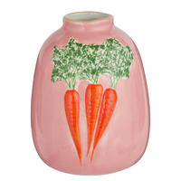 VASE Veggie Möhre - Dolomit - Rose - Rosa, Stein (18cm) - Butlers