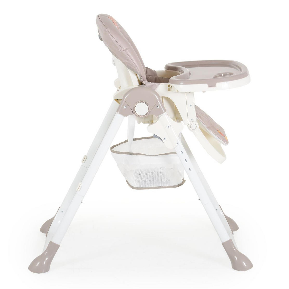 HOCHSTUHL Hunny beige Bär klappbar, 5-Punkt-Sicherheitsgurt zweiteiliger Tisch, Ablagekorb - Beige, Metall (54/106/84cm) - Moni