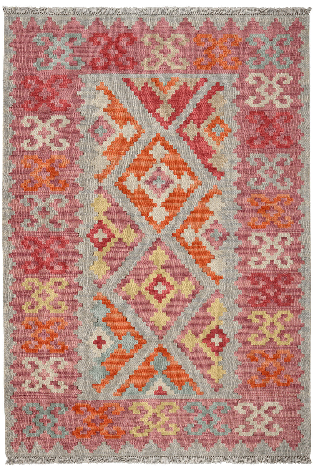 Looma Kelim-Teppich Beige 119x170 cm