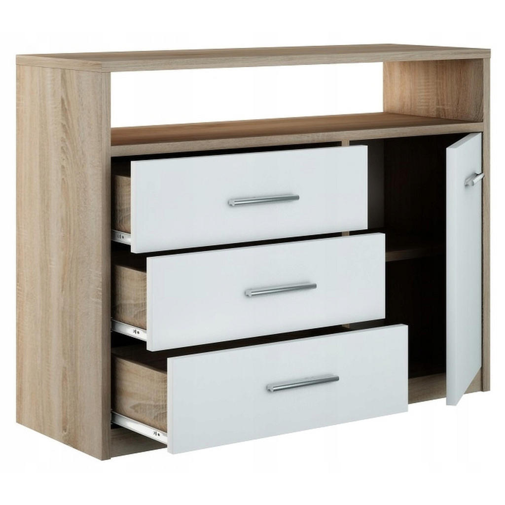 Thumbnail - Matkam Möbel Kommode, Sonoma Eiche, Holzwerkstoff, 98x75x35 cm, Wohnzimmer, Kommoden & Sideboards, Kommoden