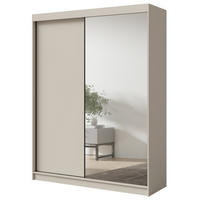 SCHWEBETÜRENSCHRANK mit Spiegel Fiore Plus 2D1L 180 Kaschmir/Schwarz - Kaschmir/Schwarz, Holzwerkstoff/Metall (180/236/60cm) - mzm24
