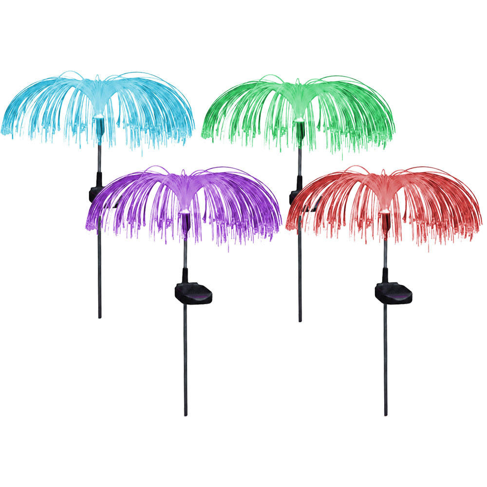 SOLARLEUCHTE, Stecklampe LED, Edelstahl, RGB 4er Set - Schwarz, Metall (26/26/60cm)