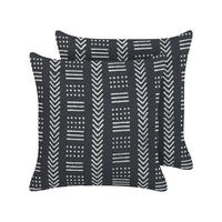 DEKOKISSEN 2er-Set Cremeweiß 45/45 cm Benzoin - Ecru, Naturmaterialien/Textil (45/45cm) - Beliani