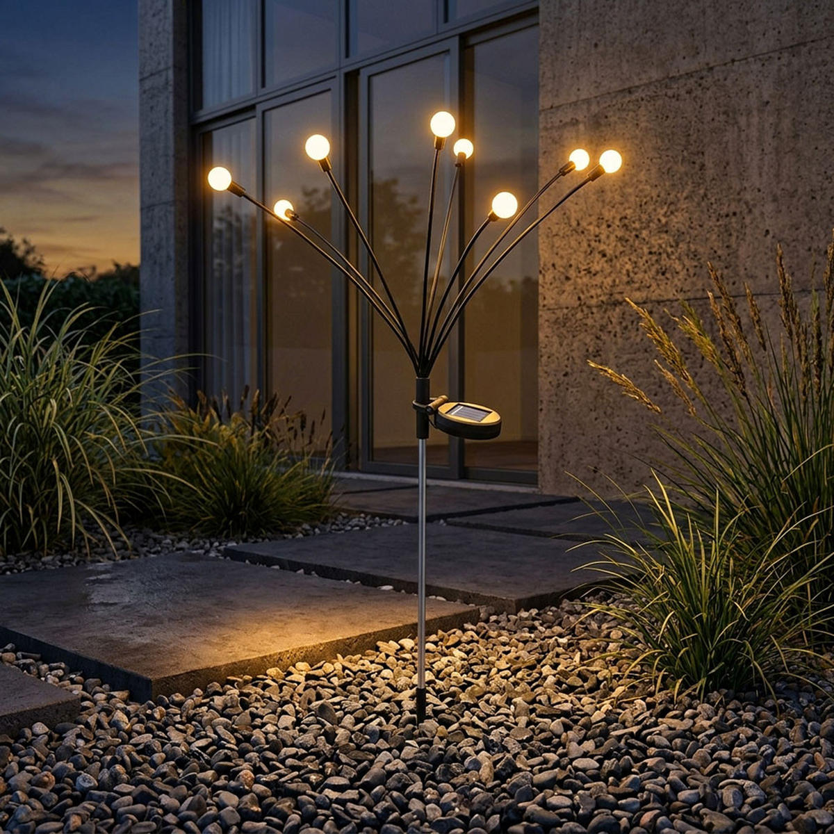 LED AUSSENLEUCHTE Edelstahl Schwarz - Schwarz, Metall (20/12/70cm) - Globo Lighting