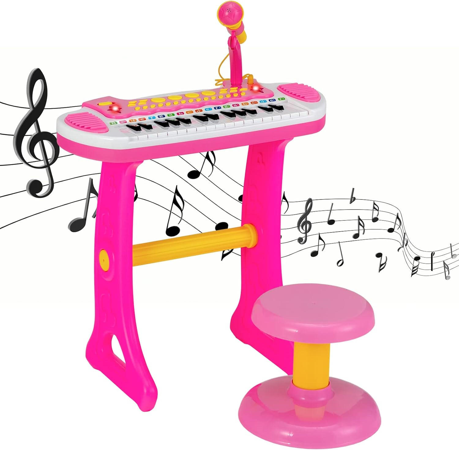 CHILDREN'S Musical Instrument Pink - Pink, Metall (47/20/27cm) - COSTWAY