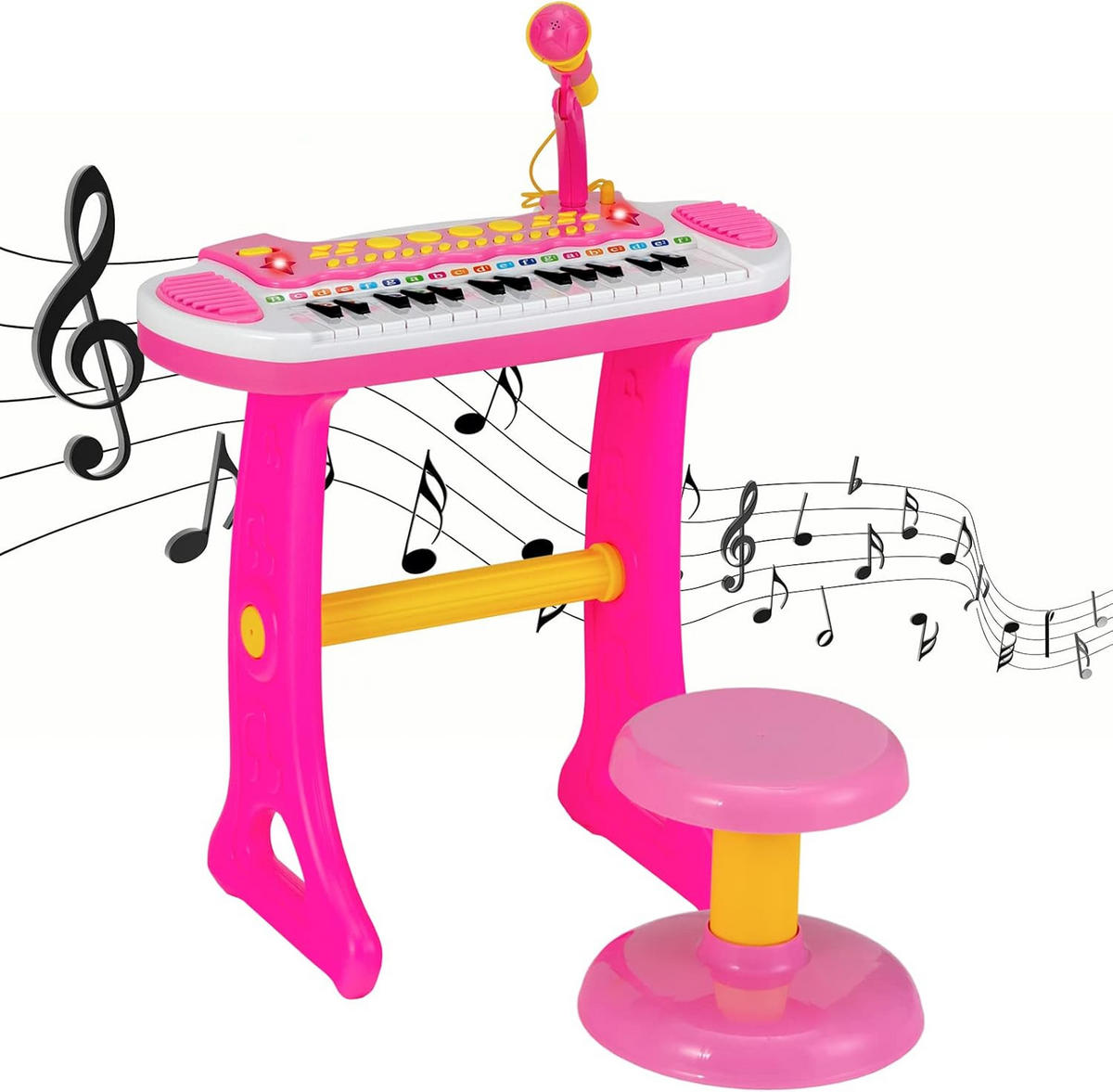 CHILDREN'S Musical Instrument Pink - Pink, Metall (47/20/27cm) - COSTWAY