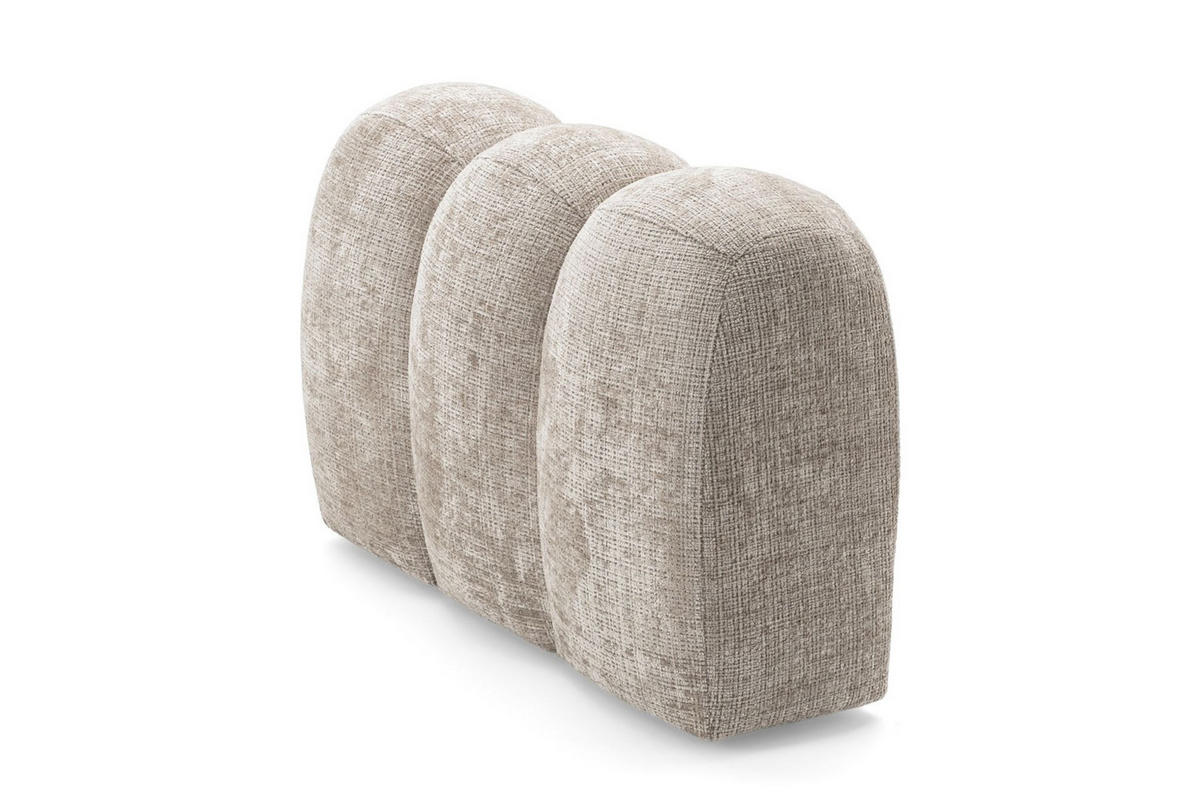 5-SITZER modulares Ecksofa VEER SET 2 Links, 379 x 175 cm, Chenille Webstoff Beige - Beige/Schwarz, Holz/Kunststoff (379/175cm) - Muffo