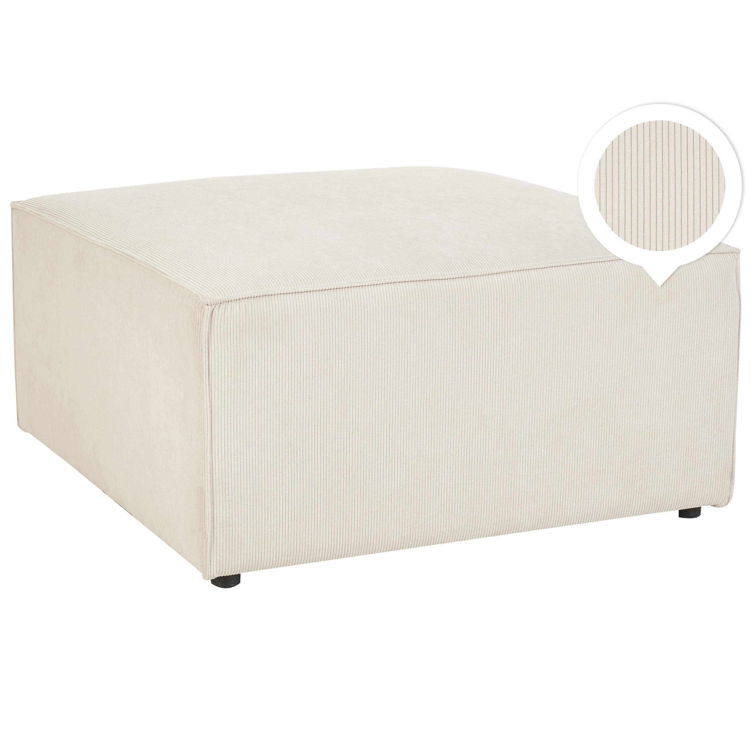 OTTOMANE Lemvig 83/83/41 cm - Beige, Textil (83/41/83cm) - Beliani
