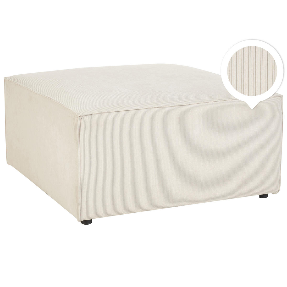 OTTOMANE Lemvig 83/83/41 cm - Beige, Textil (83/41/83cm) - Beliani