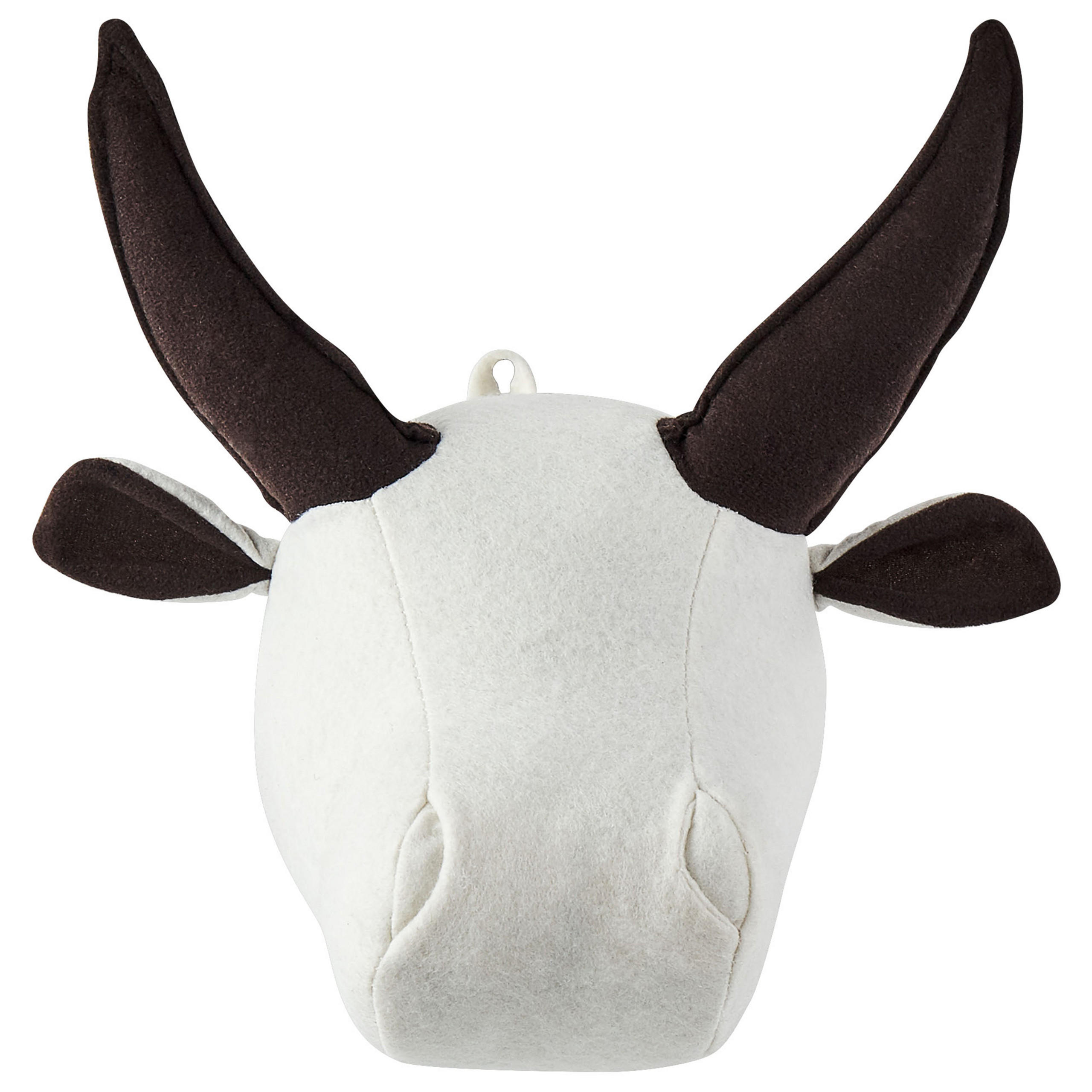 WANDDEKORATION cremeweiß/braun Geoffrey - Weiß, Textil (22/24/18cm) - Beliani