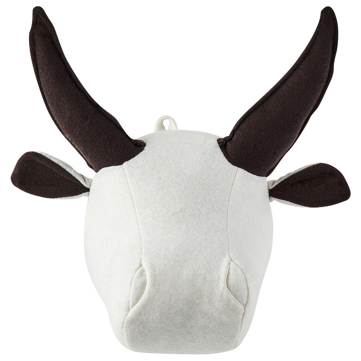WANDDEKORATION cremeweiß/braun Geoffrey - Weiß, Textil (22/24/18cm) - Beliani