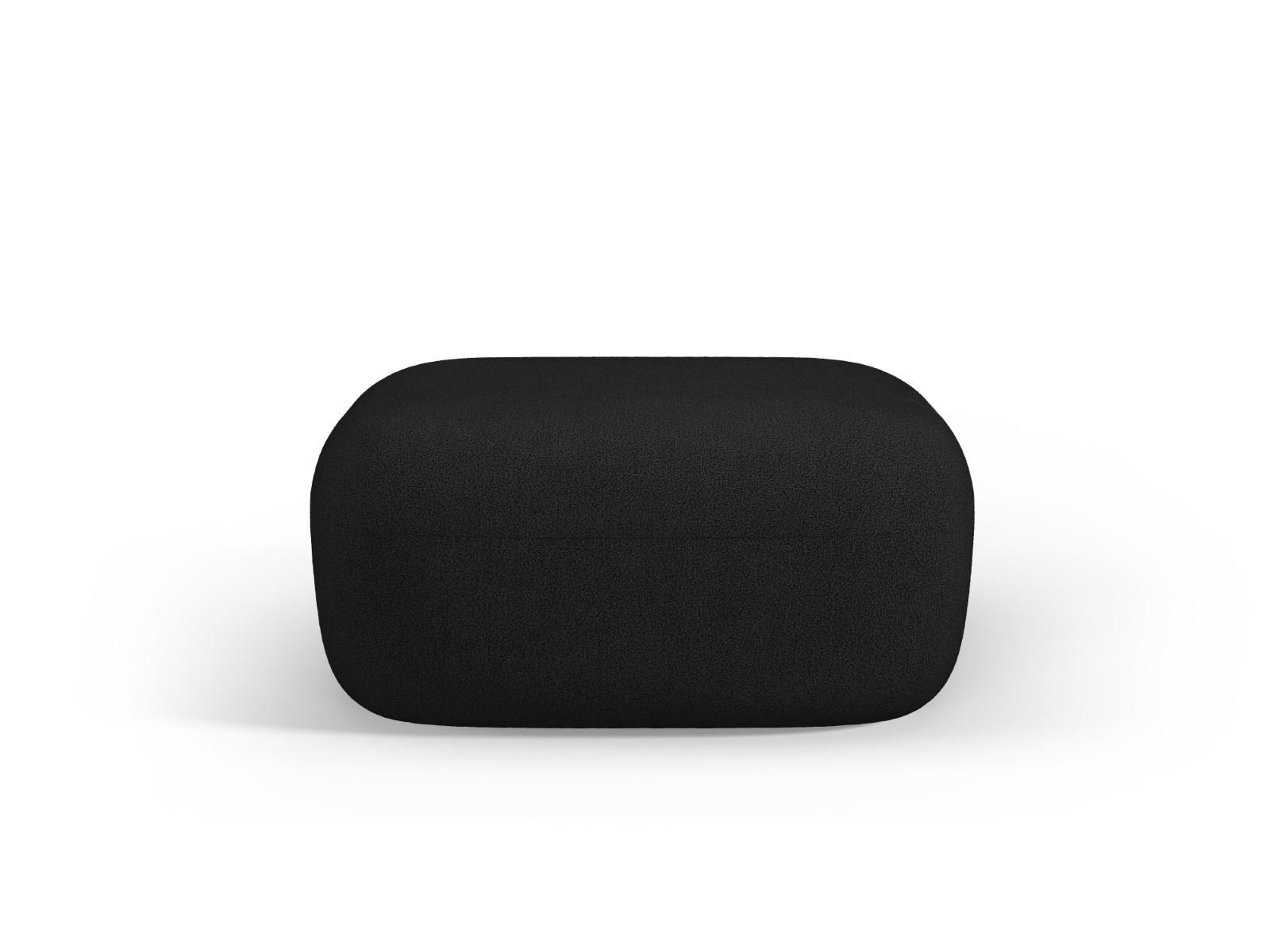 POUF Jenny aus Boucle schwarz - Schwarz, Textil (88/40/90cm) - Micadoni