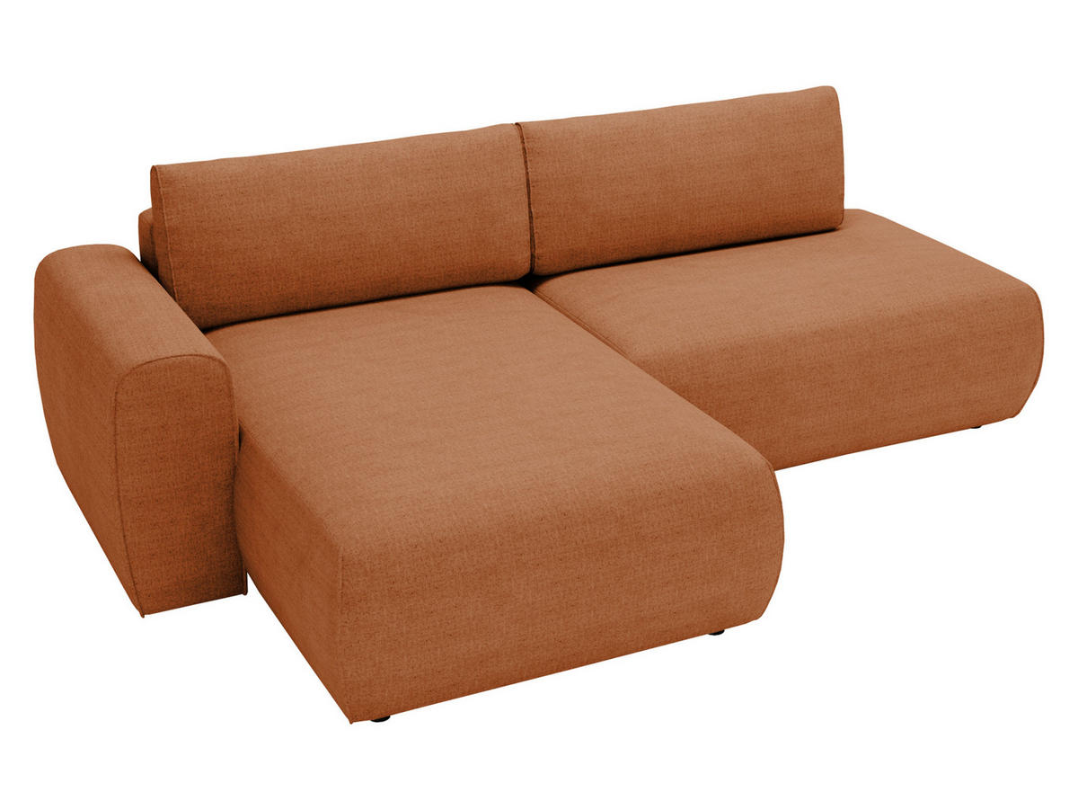 ECKSOFA Mila - Schwarz/Bronzefarben, Holzwerkstoff/Kunststoff (256/164cm) - MIRJAN24