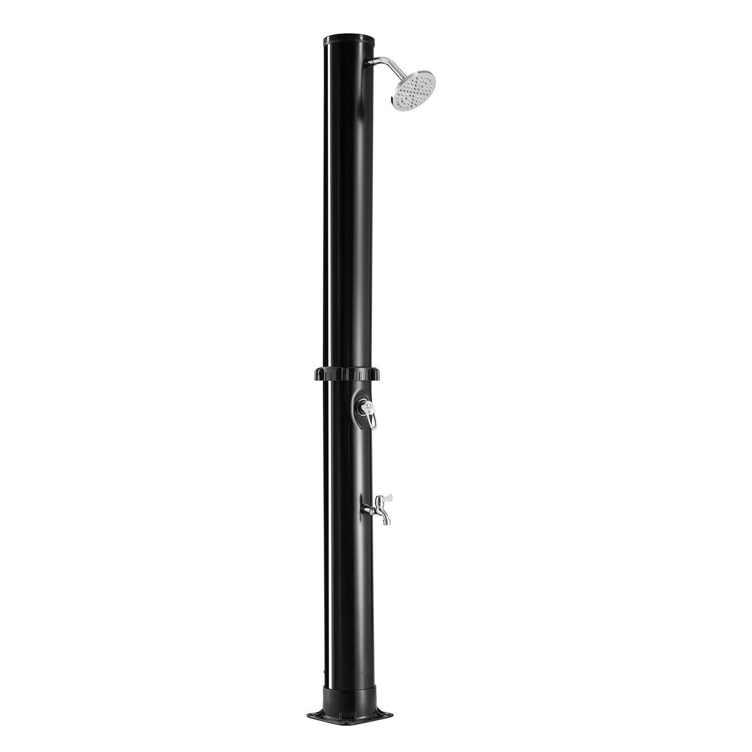 SOLARDUSCHE Victoria 35 Liter - Schwarz, Kunststoff (19.5/217/217cm) - Juskys