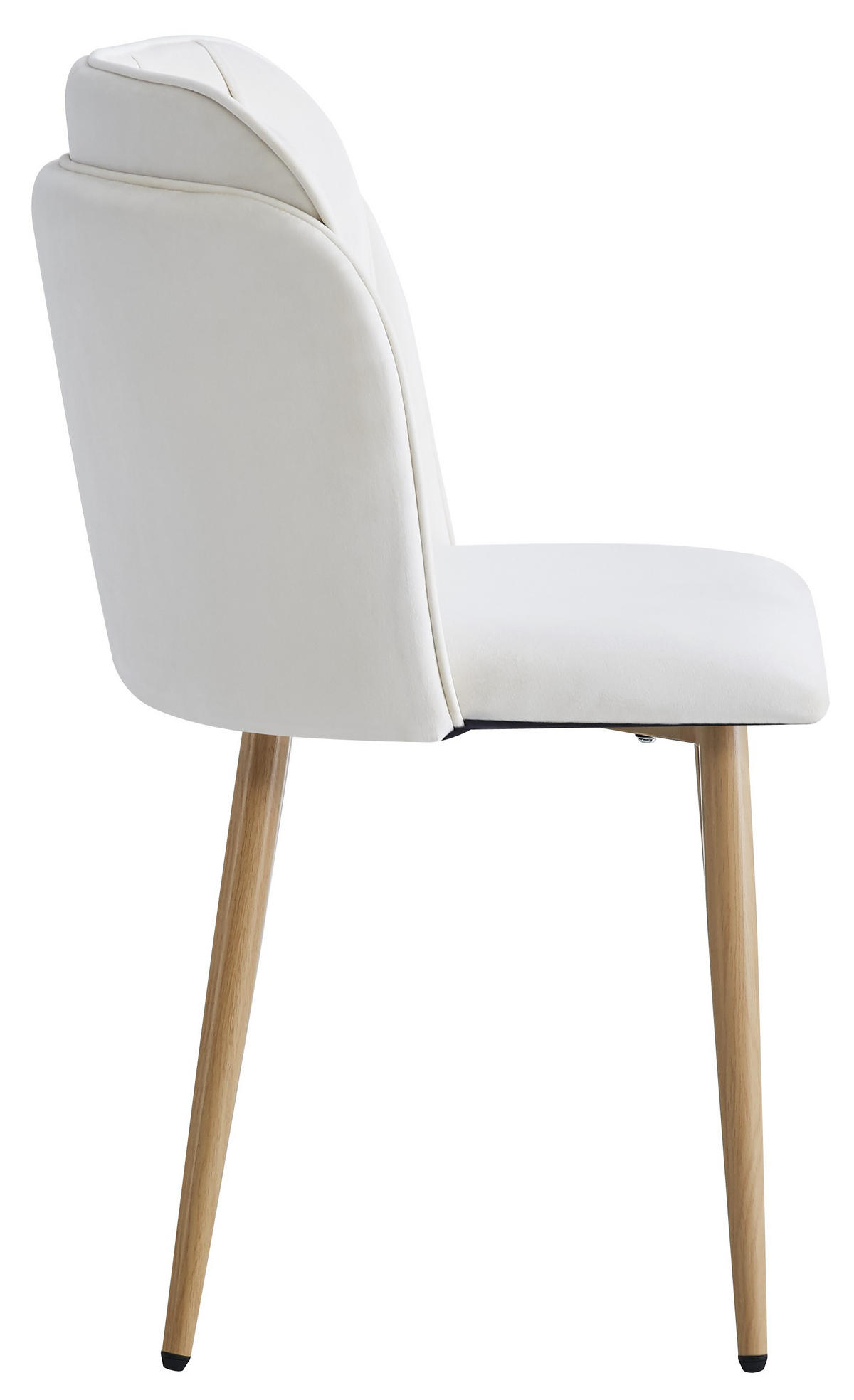 STUHL 2er-Set Samt Beige - Beige, Textil (51/85/53cm) - Nordlys