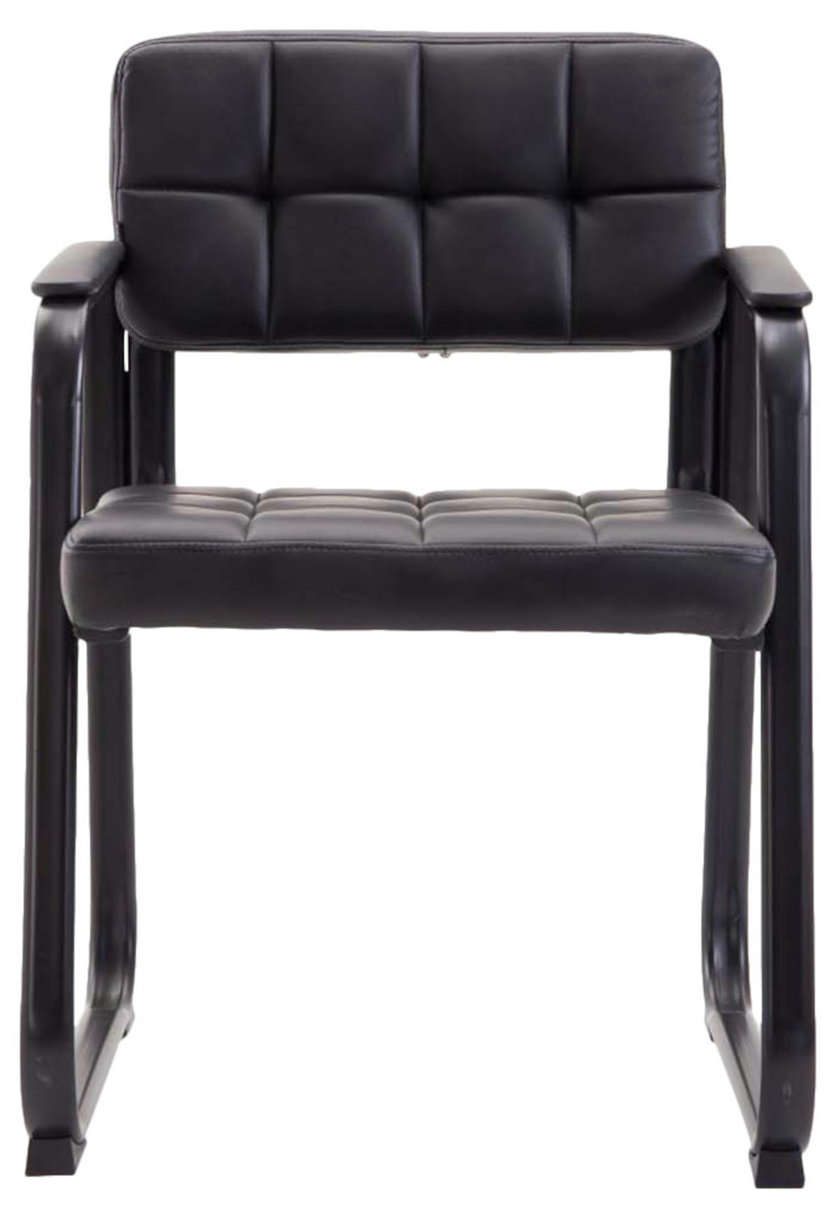 BESUCHERSTÜHLE Canam - 2er Set Kunstleder schwarz - Schwarz, Textil/Metall (59/84/58cm) - TPFLiving
