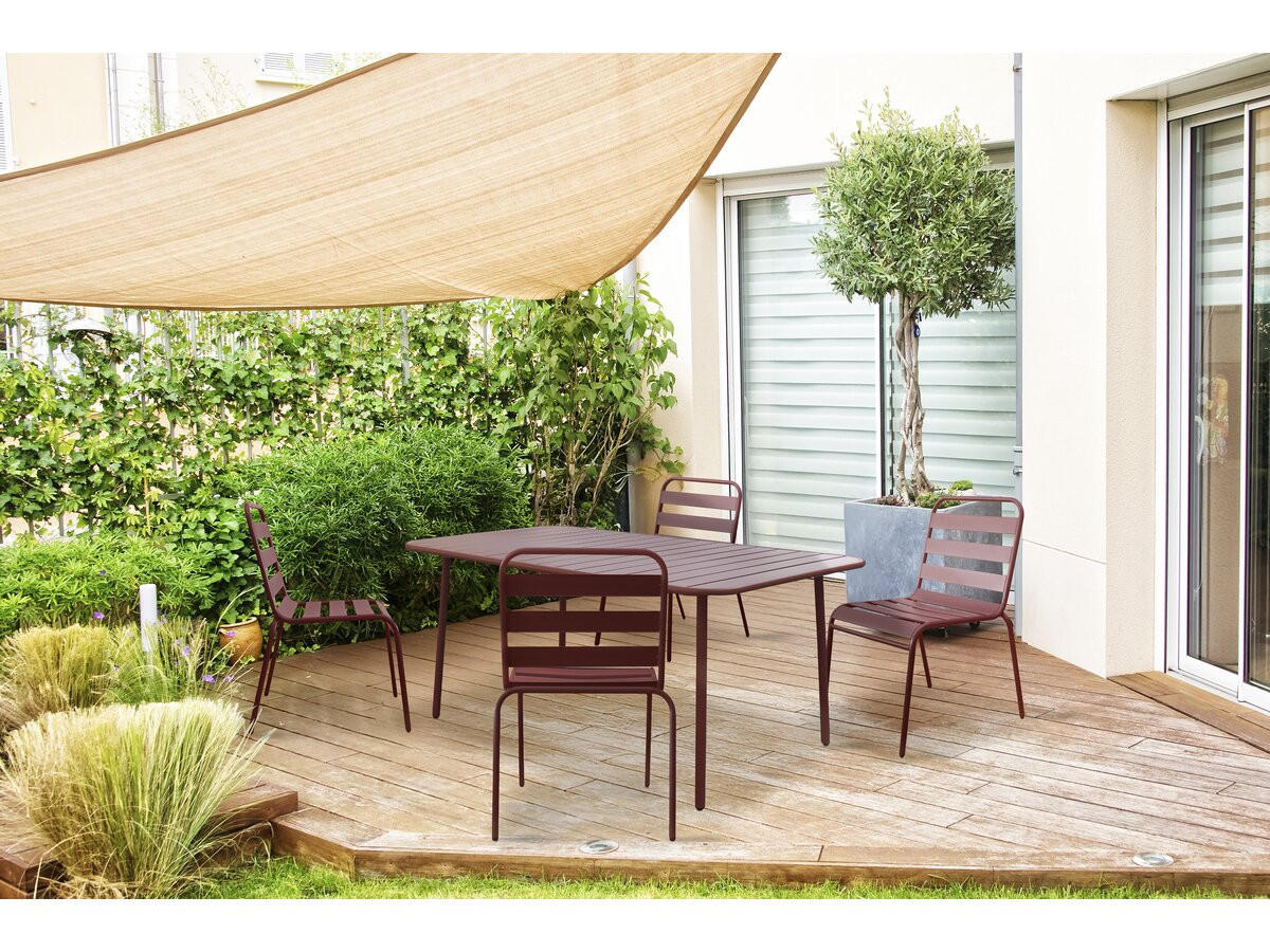 GARTENTISCH bilbao Terrakotta - Rot, Metall (150/90/71cm) - Habitat Garten