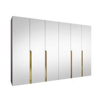 DREHTÜRENSCHRANK Mila III 300 - Kaschmir/Goldfarben, Holzwerkstoff/Kunststoff (300/202/52cm) - MIRJAN24