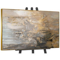 GEMÄLDE Goldene Horizonte II Schattenfugenrahmen Gold 120x80 cm - Goldfarben, Holz (120/80cm) - YS-art gallery