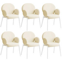 STUHL 6er Set Scandi Belastbarkeit 120 kg 61 5 x 62 x 90 - Creme, Kunststoff (62/90/61.5cm) - tectake