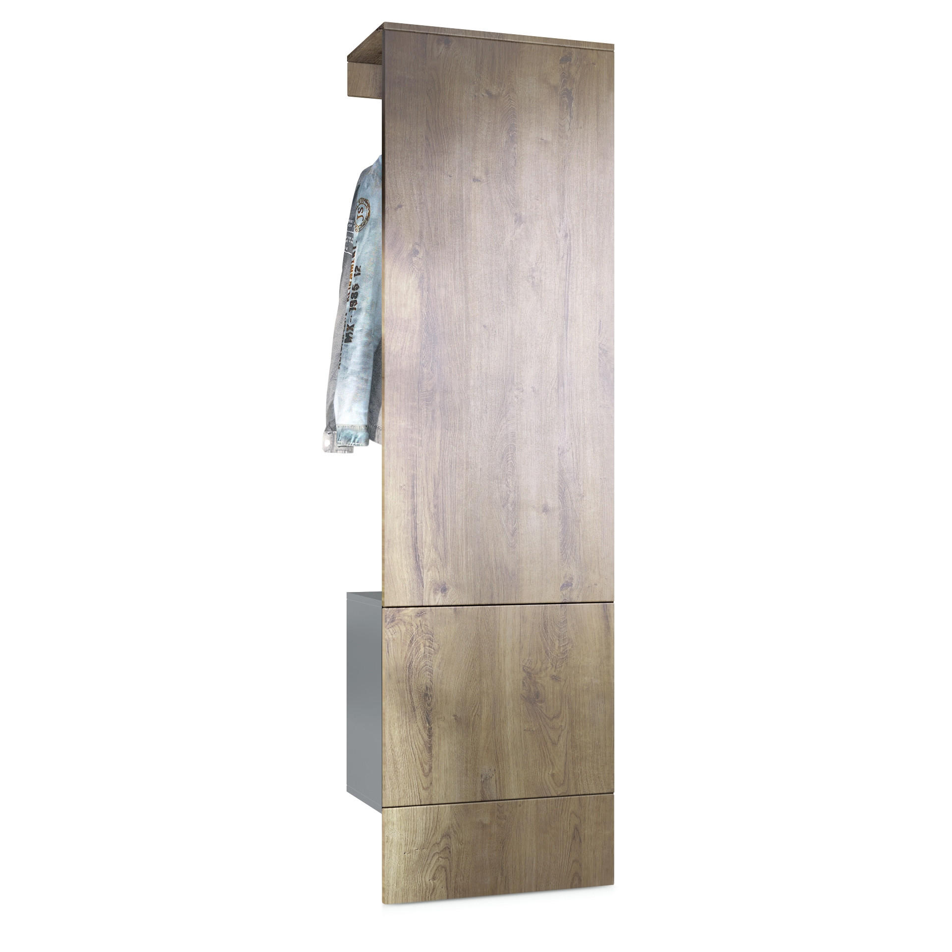 GARDEROBE Carlton Paneel in Eiche Ribbeck - Alteiche, Holzwerkstoff (52/193/35cm) - Vladon