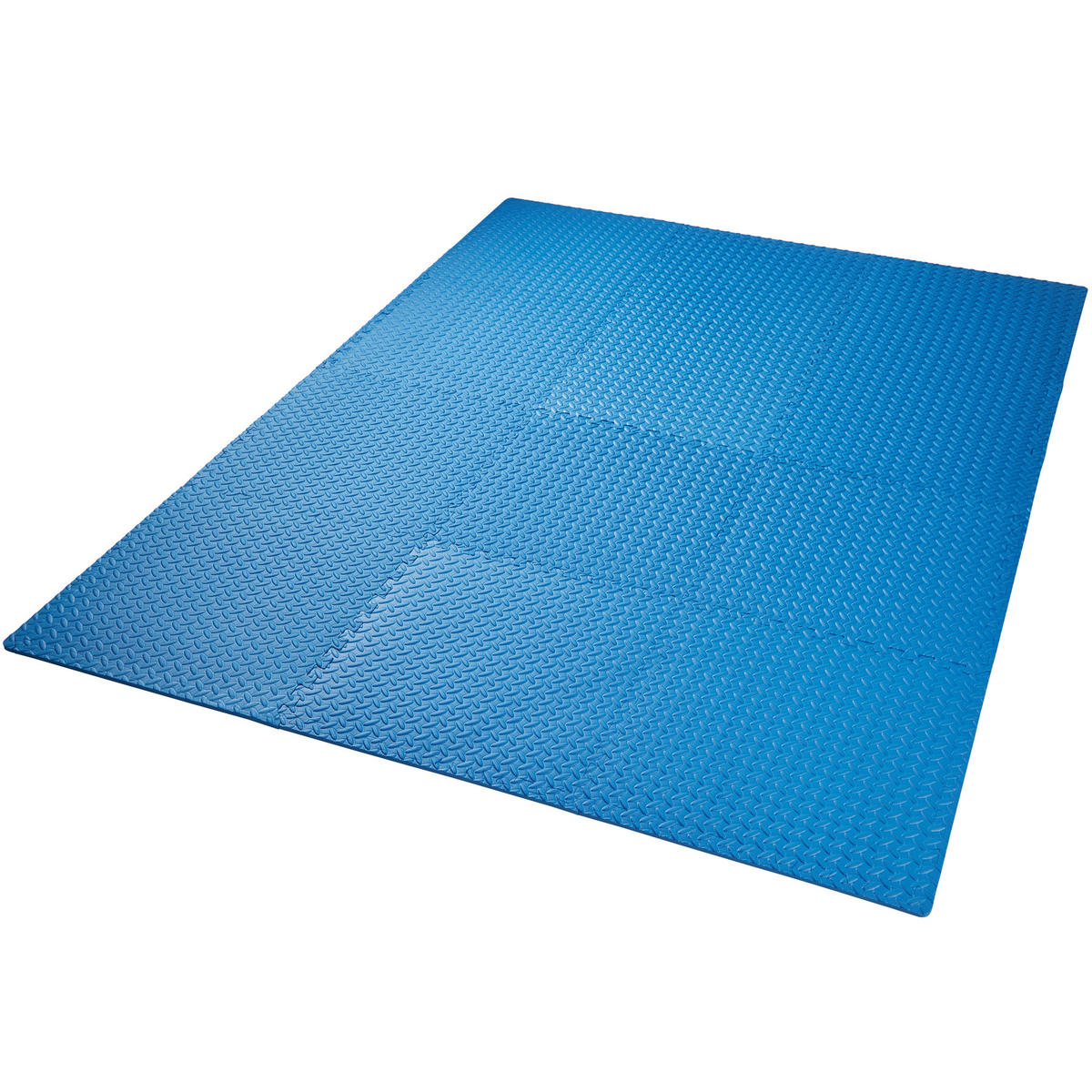 SCHUTZMATTENSET ,leichte Reinigung und flexibel erweiterbar,blau - Blau, Kunststoff (124/307cm) - tectake