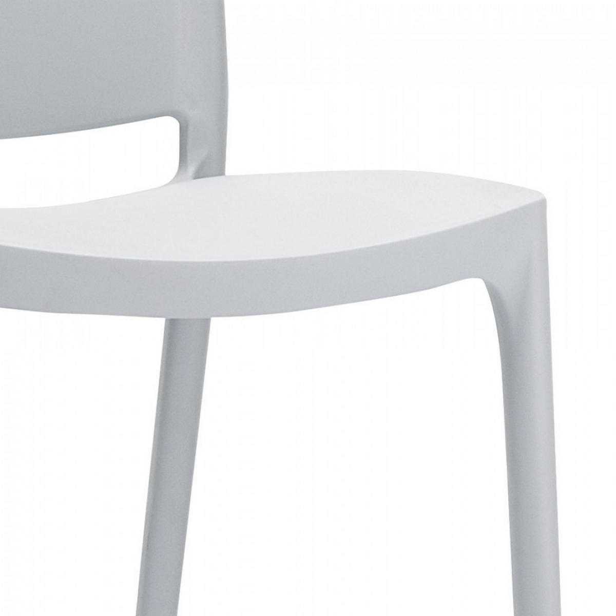 STUHL grau 45x82x53cm - Hellgrau/Grau, Kunststoff (45/82/53cm) - AlterEgo
