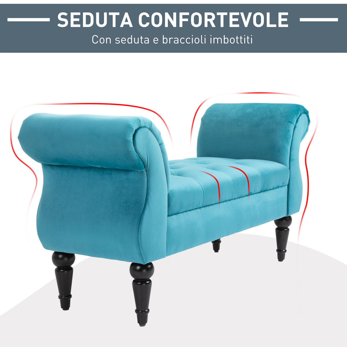 SITZBÄNKE Blau 1 Stück - Blau, Kunststoff (117/58/40cm) - GiPP