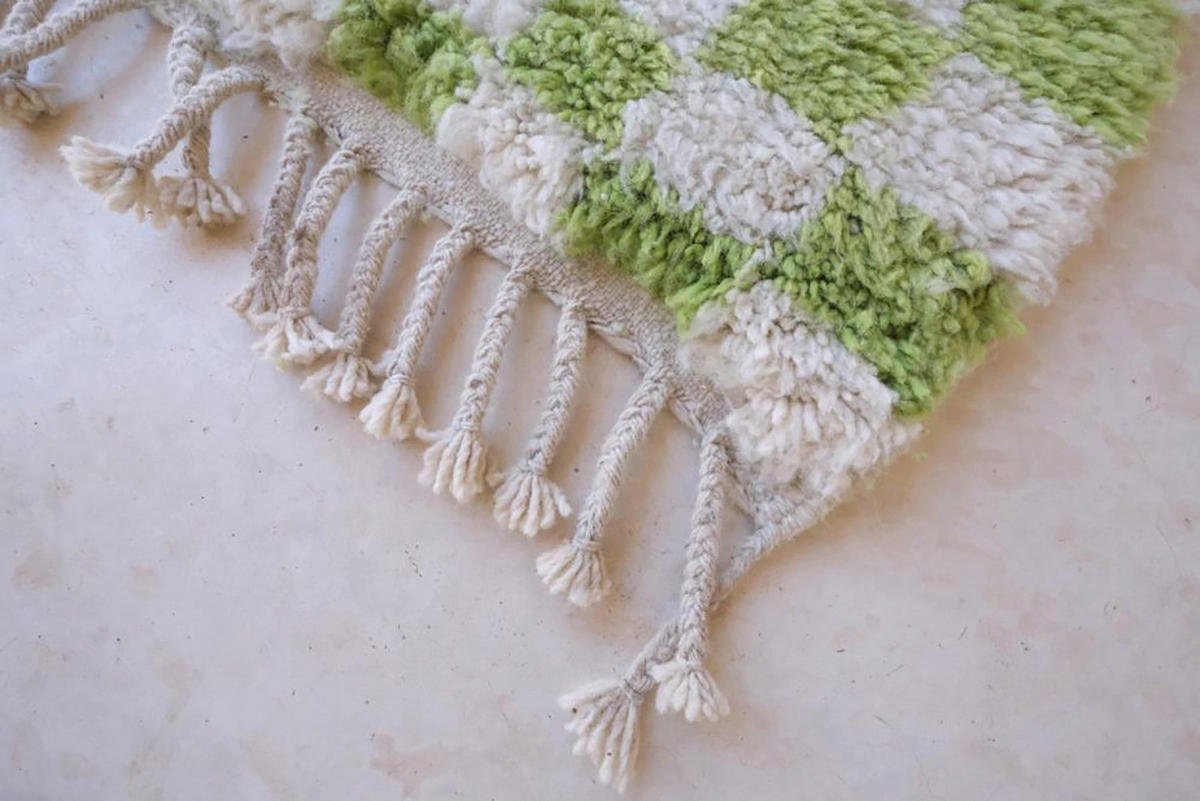 BERBERTEPPICH aus reiner Wolle 153x 244 cm - Grün, Naturmaterialien (153/244cm) - AFK Living