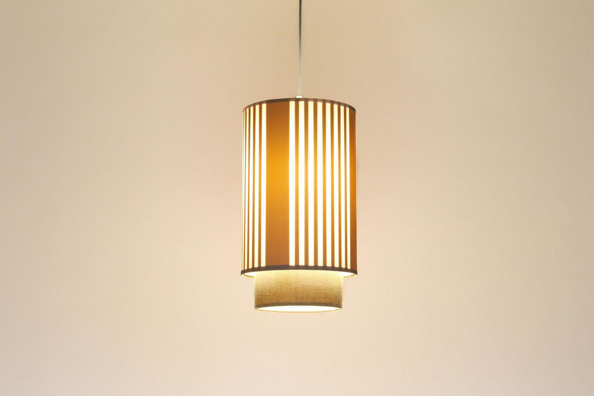 HÄNGELEUCHTE Beige 20/105 cm - Beige, Kunststoff (35/0.3/105cm) - ONZENO