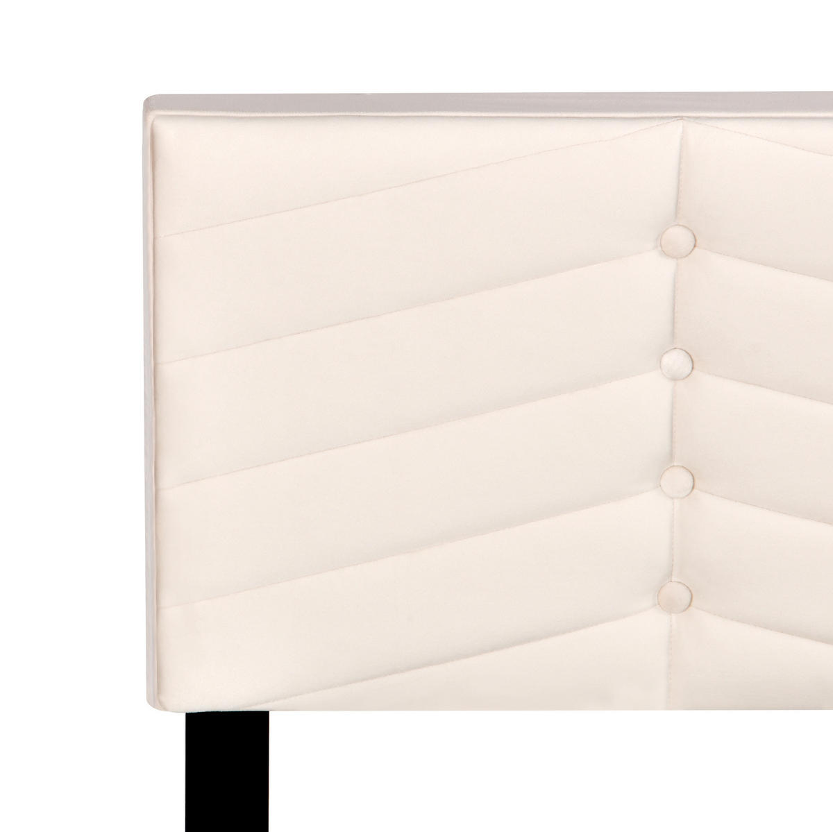 POLSTERBETT mit verstellbarem Kopfteil 140x200 cm Samt Beige - Beige, Metall (140/200cm) - Meubliv