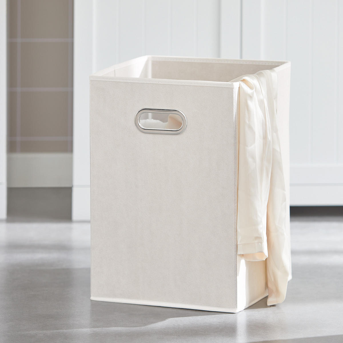 WÄSCHESCHRANK Weiß - Weiß, Holzwerkstoff (78/90/38cm) - SoBuy