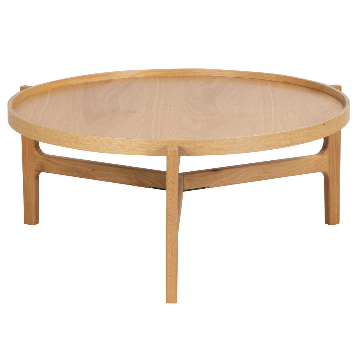 COUCHTISCH - Echtholzfurnier - Eiche - Braun, Holzwerkstoff (74/74/33cm) - home24