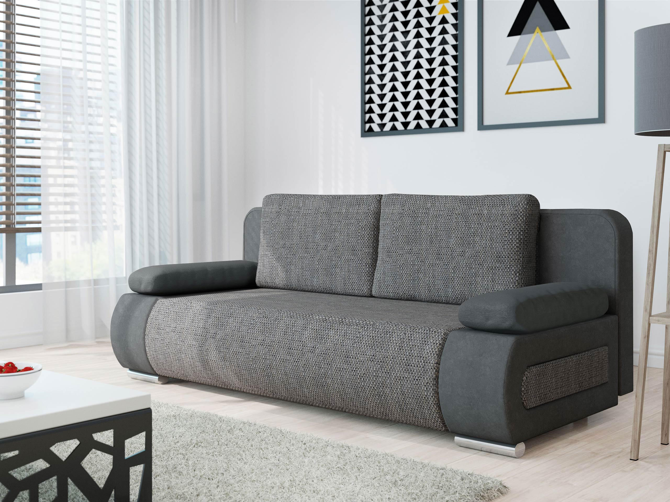 SCHLAFSOFA Emma - Dunkelgrau, Holz/Kunststoff (200/77/92cm) - MIRJAN24