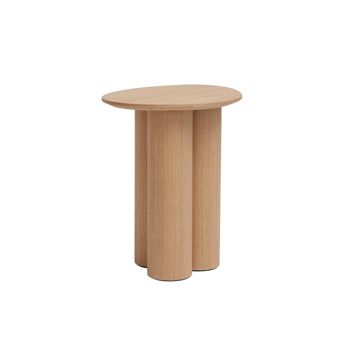 BEISTELLTISCH Helles Holz HOLLEN - Grün, Holz (44.5/35.5/48.5cm) - Miliboo