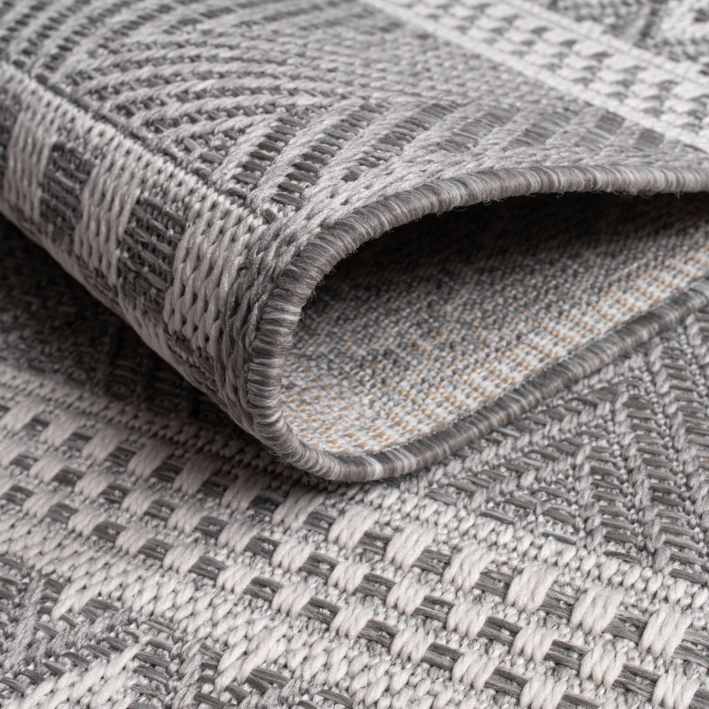 Thumbnail - Paco Home Outdoorteppich, Hellgrau, Textil, Rechteckig, 80x150 cm, strapazierfähig, für Fußbodenheizung geeignet, Teppic...