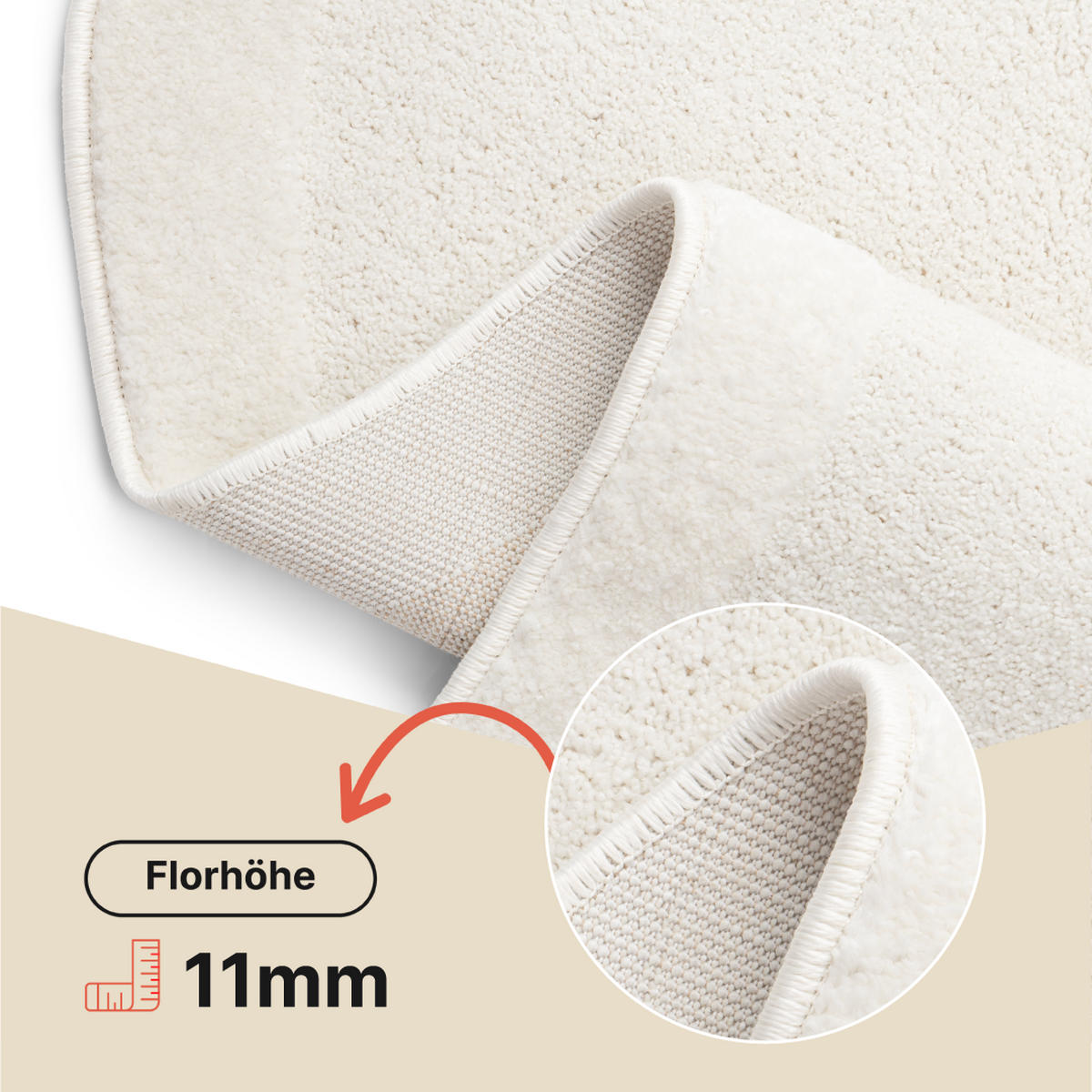 TEPPICH TERRA Creme 300/400 cm - Creme, Textil (300/400cm) - Tapiso