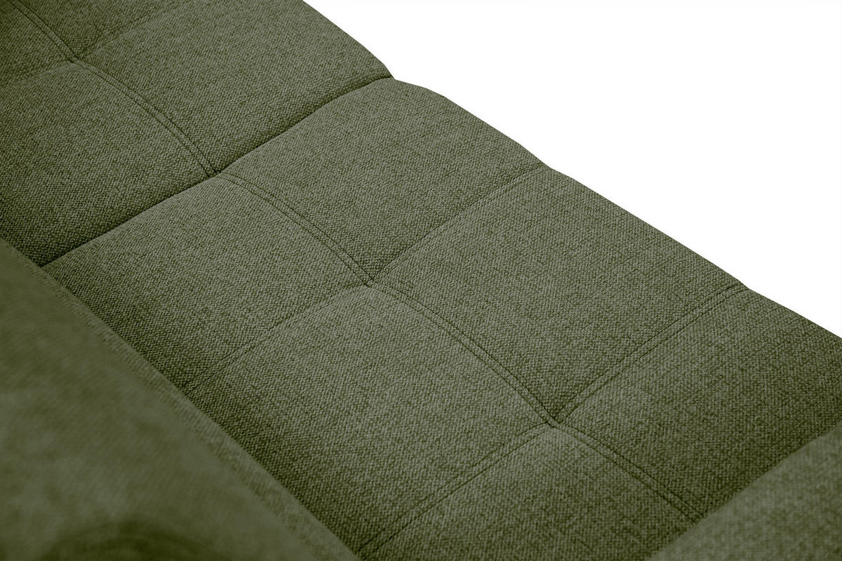 SOFA QUARTZ 3-Sitzer mit Ausziehsitz, olivgrün - Olivgrün, Holzwerkstoff/Textil (202/80/102cm) - Courtois Laville